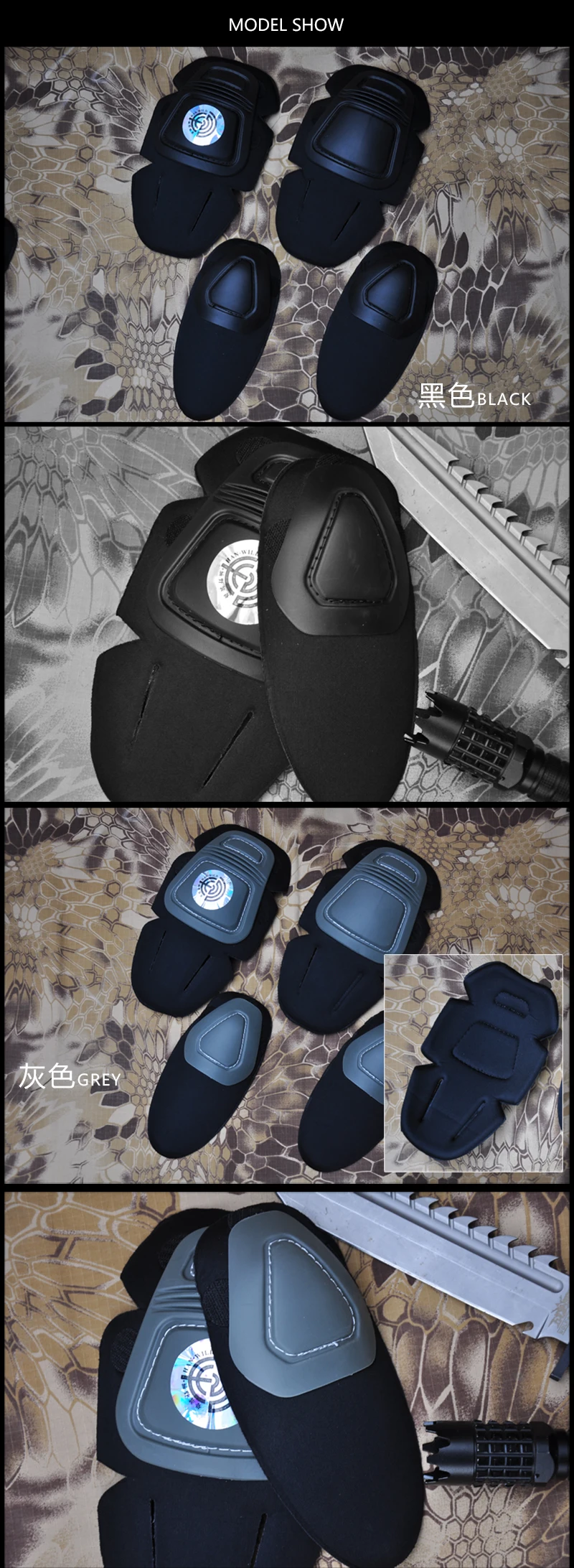 Conjunto de protectores tácticos y accesorios