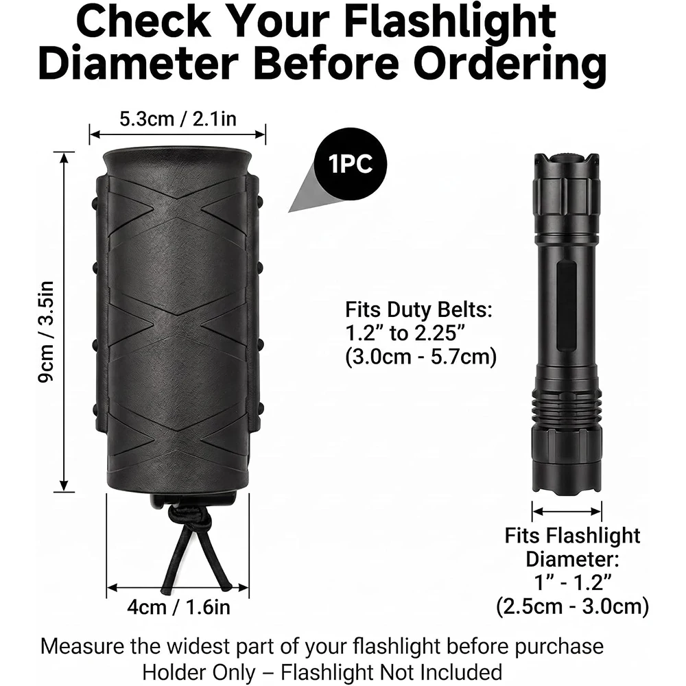 Funda táctica giratoria para linterna de cinturón de servicio - imagen 2