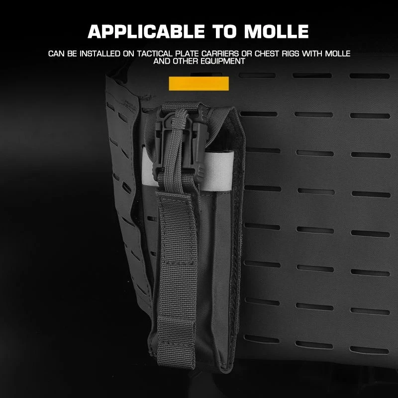 Bolsa para torniquete Molle de liberación rápida, primeros auxilios