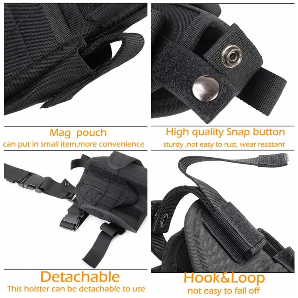 Funda táctica de muslo Oxford bolsillo ajustable pistola polivalente