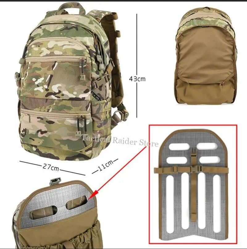 Mochila táctica exterior con panel interior de soporte - imagen 2