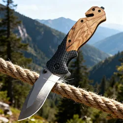 Cuchillo plegable de acero inoxidable para bolsillo supervivencia