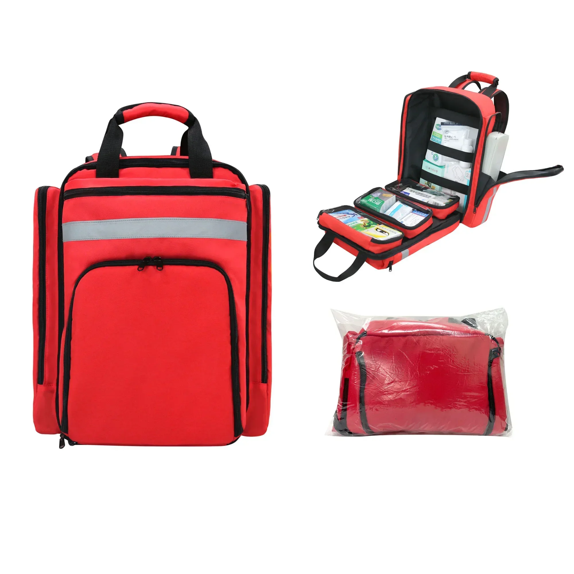 Botiquín de primeros auxilios plegable para emergencia, mochila - imagen 3