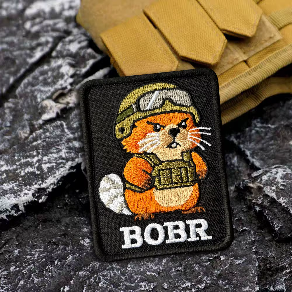 BOBR Parche táctico velcro bordado morale memes divertidos - imagen 3