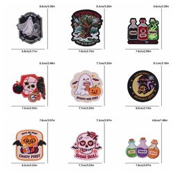 Parche termoadhesivo Halloween calabaza y fantasma bordado para ropa