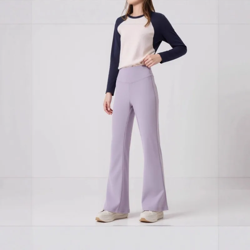 Leggings acampanados de cintura alta para niña, elásticos - imagen 4
