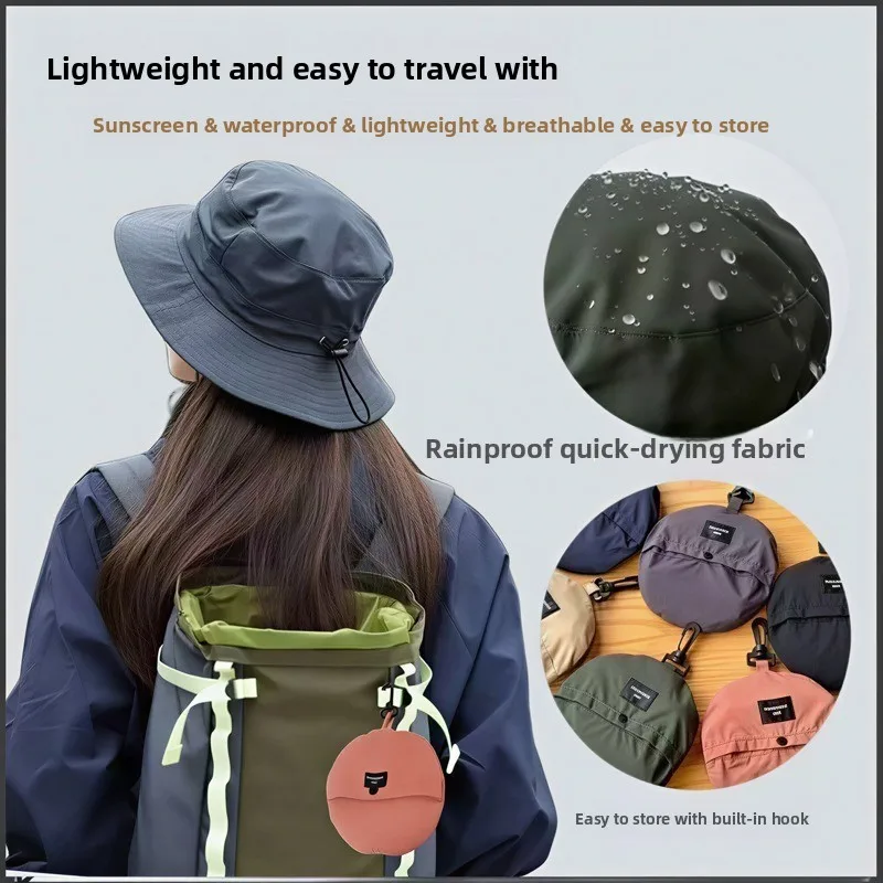 Sombrero de ala ancha con protección solar y secado rápido