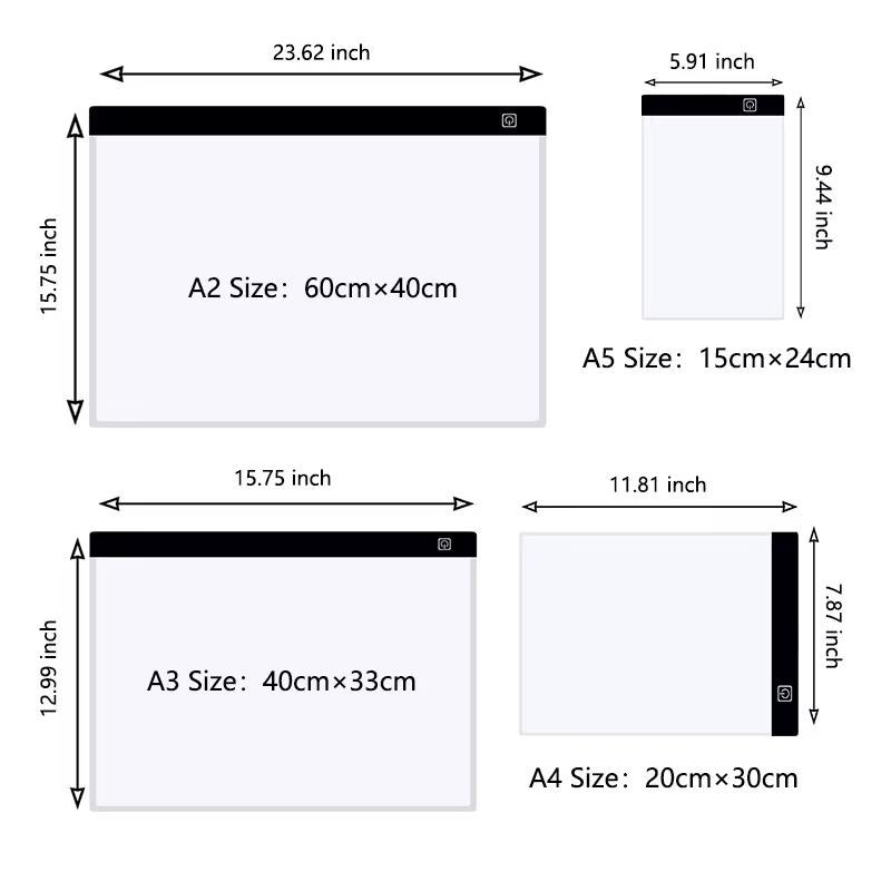 Caja luz LED diamond painting – Iluminación rastreo protección ocular - imagen 2