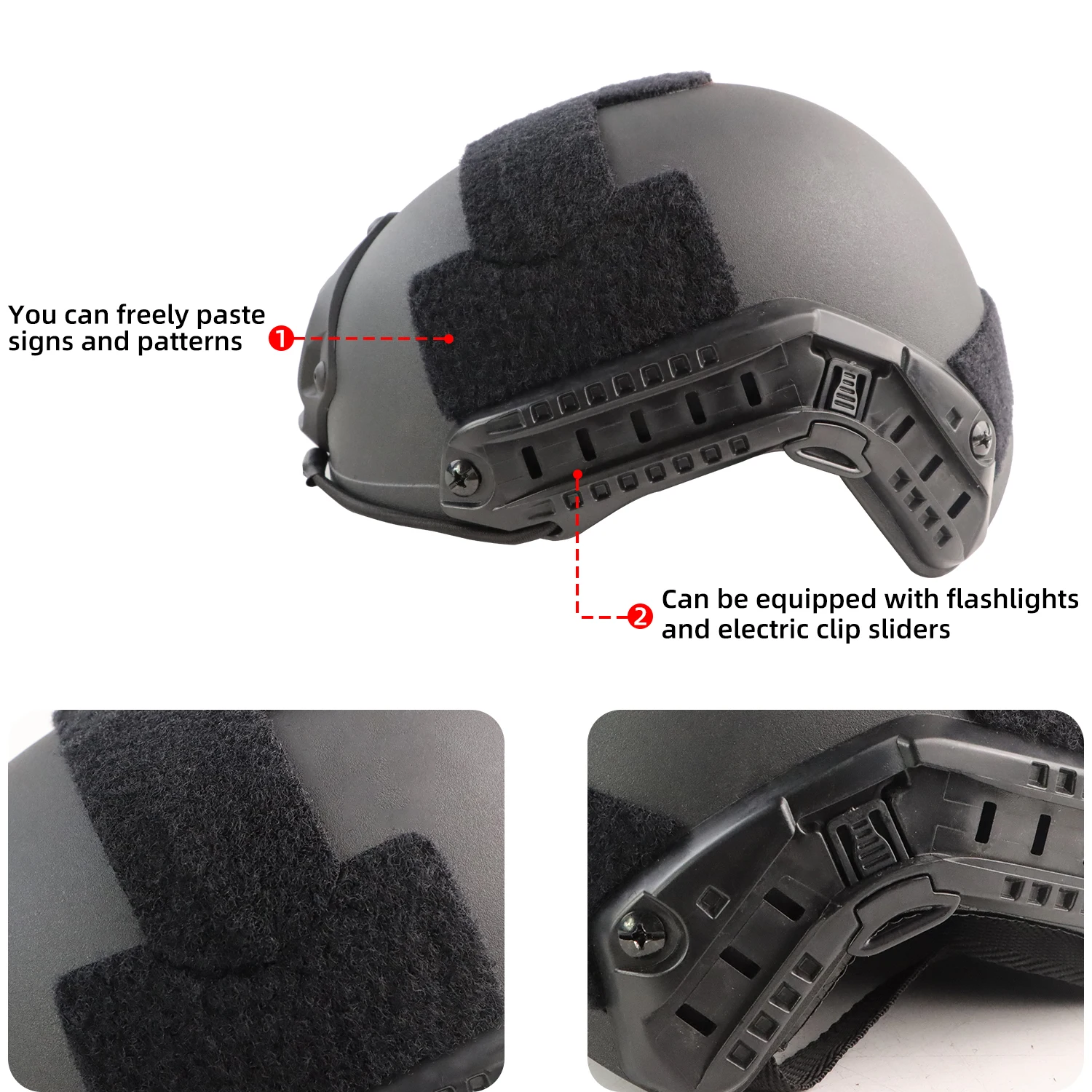 BOOIU Casco táctico ABS para Airsoft – Resistente y protector - imagen 3
