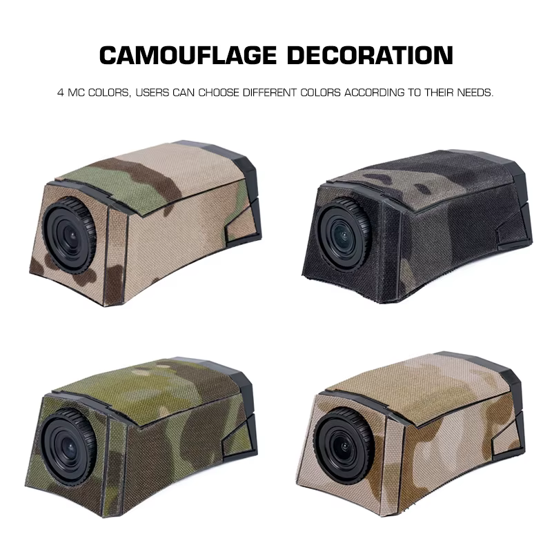 Parche camuflaje táctico para soporte de cámara en casco aire libre - imagen 5