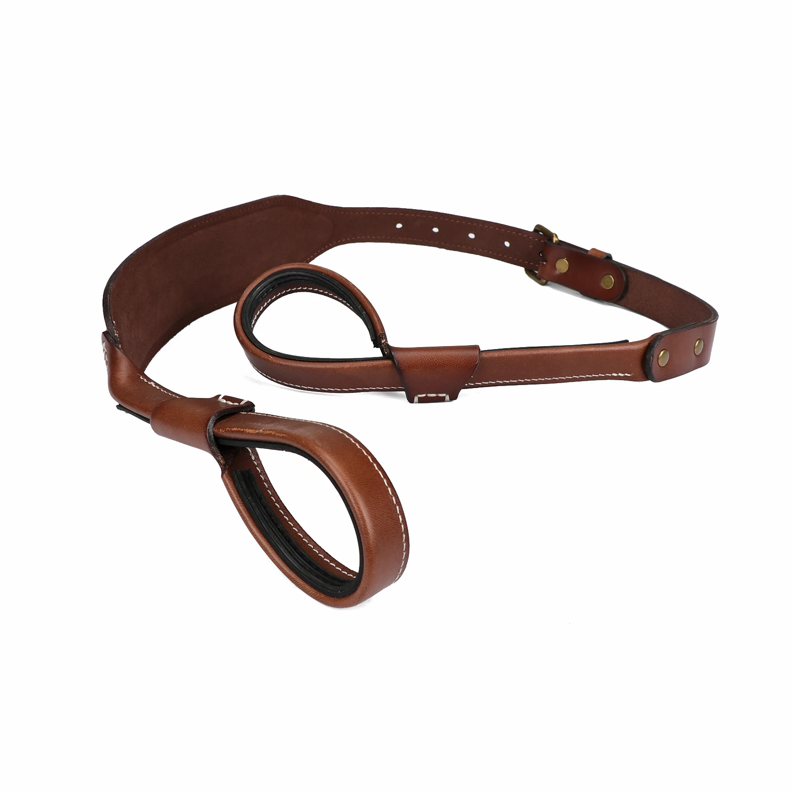 Tourbon Bandolera rifle cuero – Correa táctica regulable vintage - imagen 5