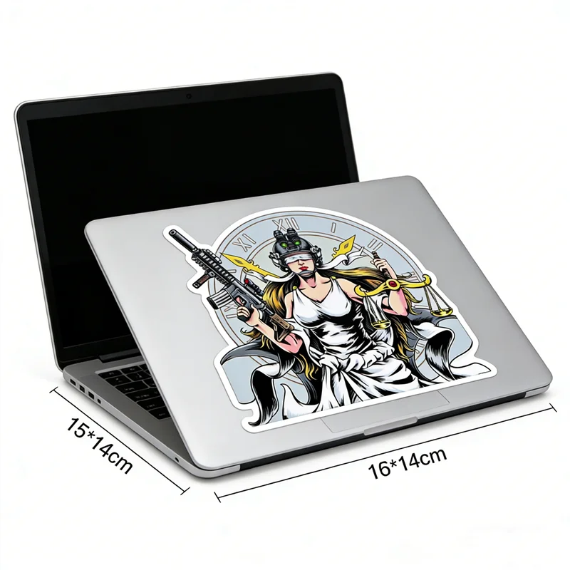 Justice Armed Goddess pegatinas tácticas para decoración