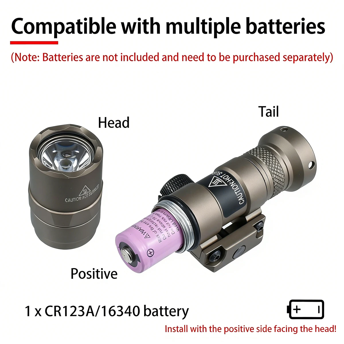 Linterna táctica Surefire CQBL-1 riel Picatinny 20mm para caza - imagen 3