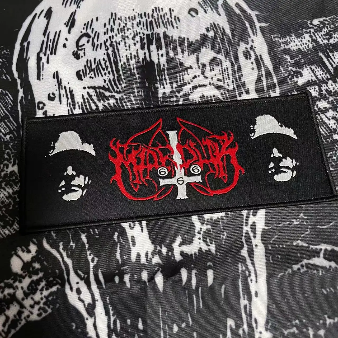 Parche bordado táctico Marduk negro dorado – Termoadhesivo - imagen 2