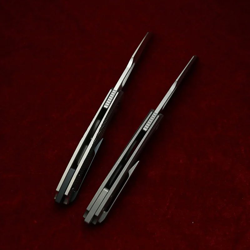 Cuchillo plegable EDC LEMIFSHE titanio STR, rodamiento cerámico 154CM - imagen 3
