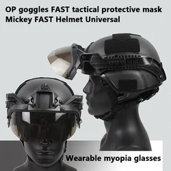 Casco táctico MICH 2000 abatible Airsoft con gafas antiempañantes