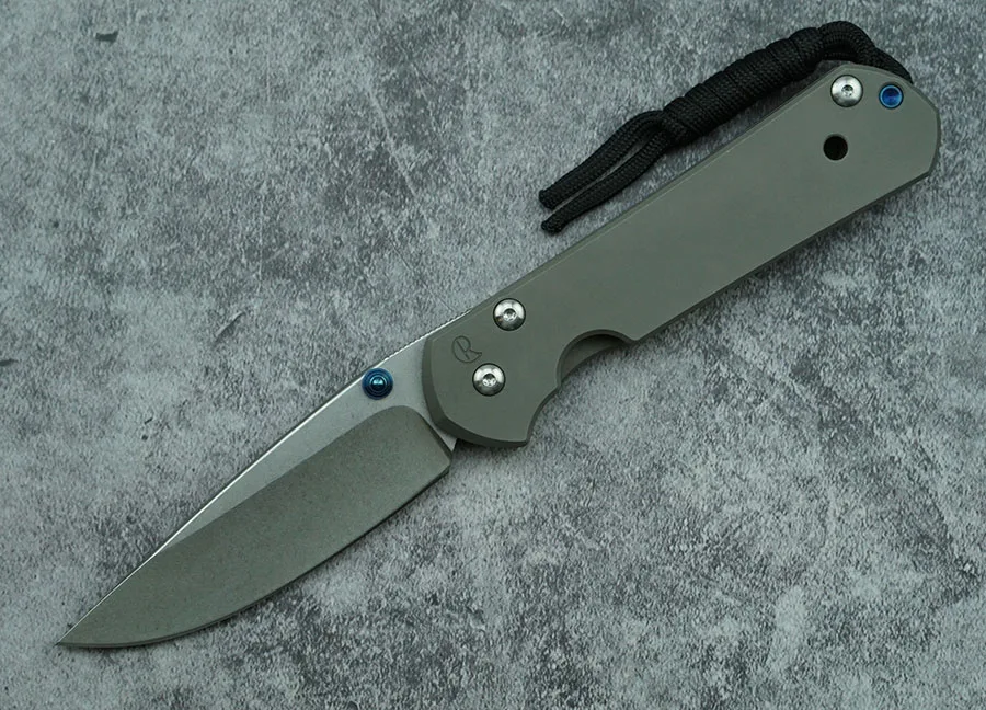 Sakura Cuchillo plegable EDC hoja de acero y mango titanio - imagen 2