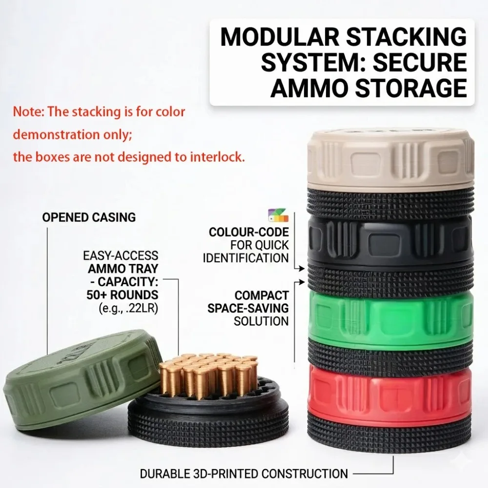 Estuche portamunición .22LR resistente con cierre de seguridad - imagen 4