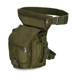 Bolsa táctica de pierna MOLLE nailon camuflaje para hombre caza