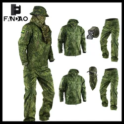 Uniforme táctico camuflaje ruso invierno cortaviento lana