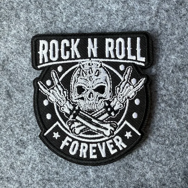 Parche táctico bordado calavera emblema velcro gancho y bucle - imagen 4