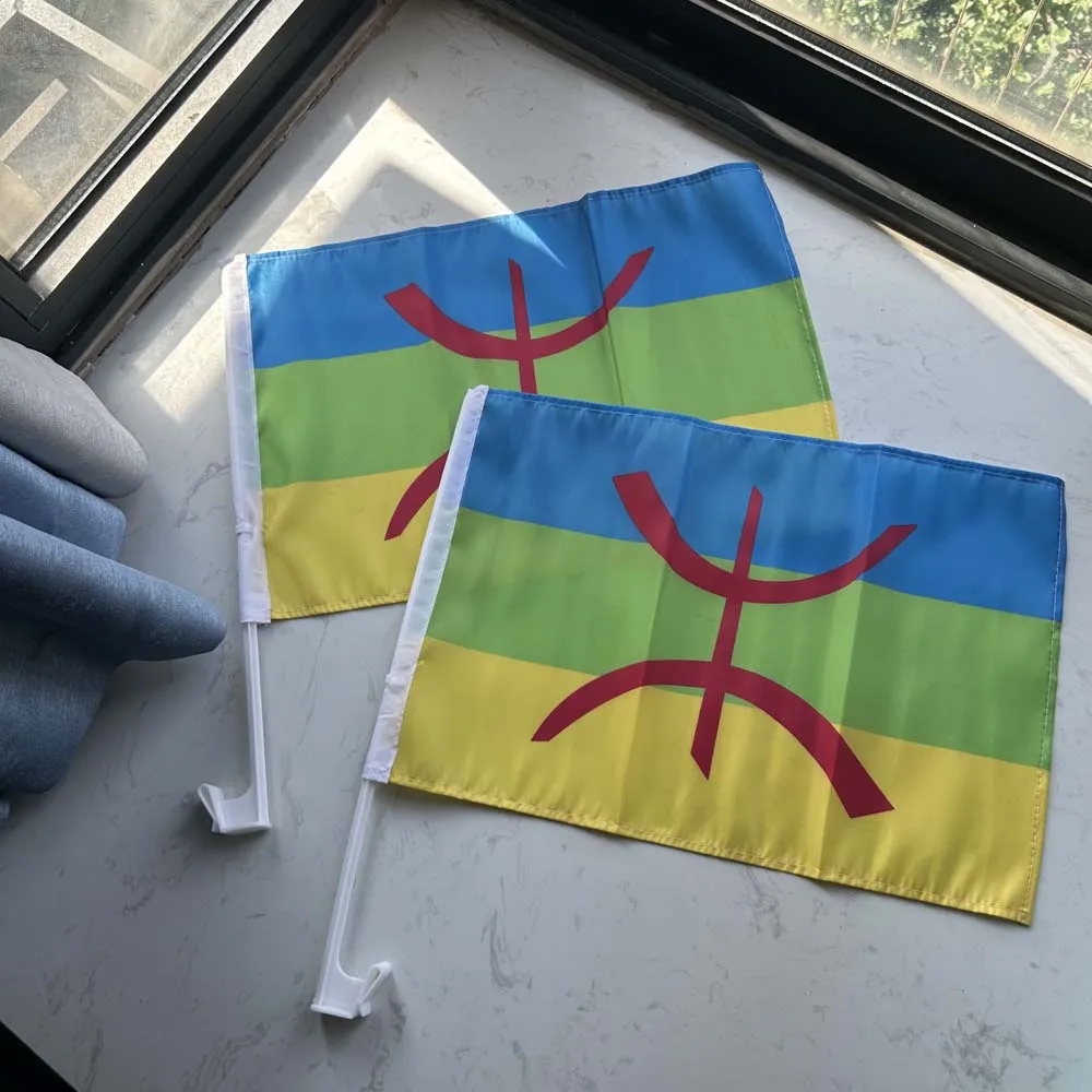 Bandera berbera para coche y ventana de poliéster con asta - imagen 5
