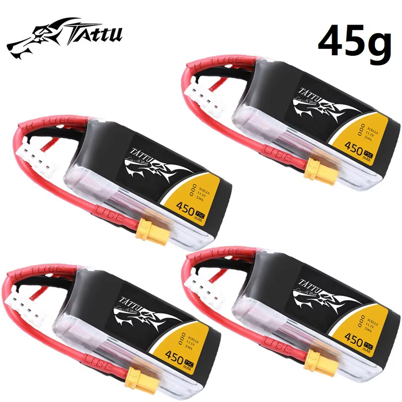 Batería LiPo TATTU 3S 450mAh 75C XT30 – Drone FPV Racing