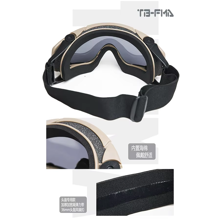 Gafas tácticas tipo correa antiniebla para caza y aire libre - imagen 5