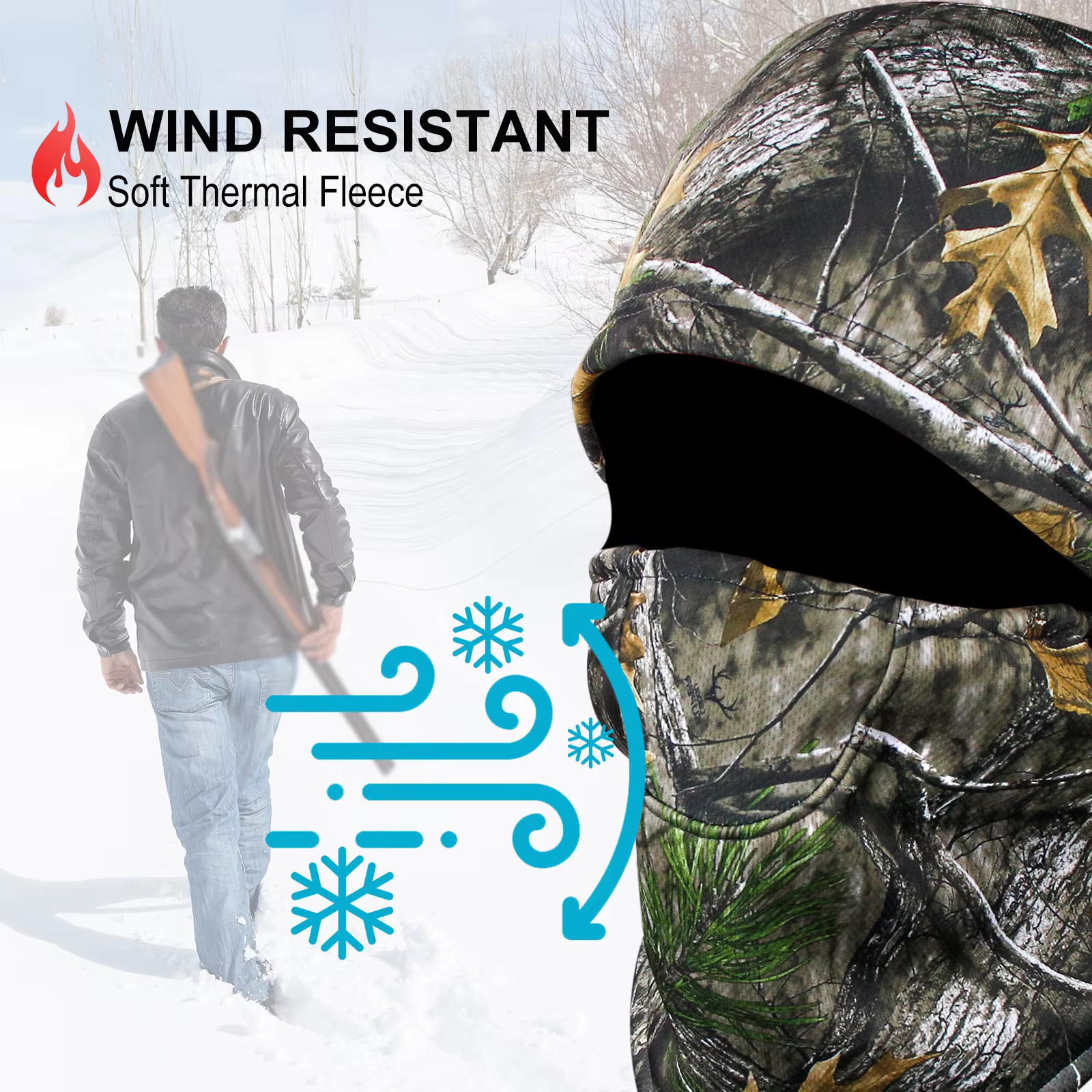 Gorro térmico en uso durante actividad de invierno