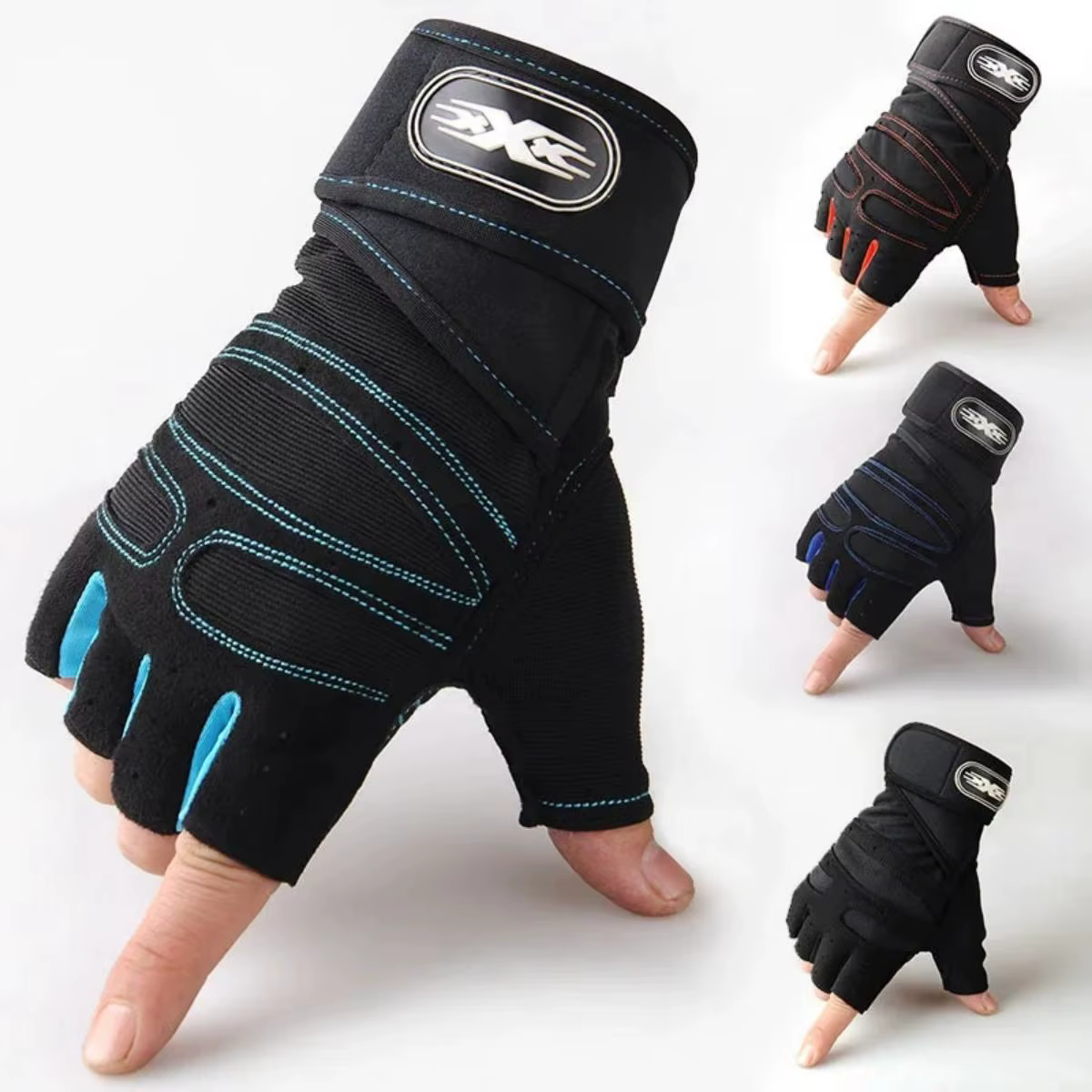 Guantes tácticos con soporte de muñeca para pesas y ciclismo