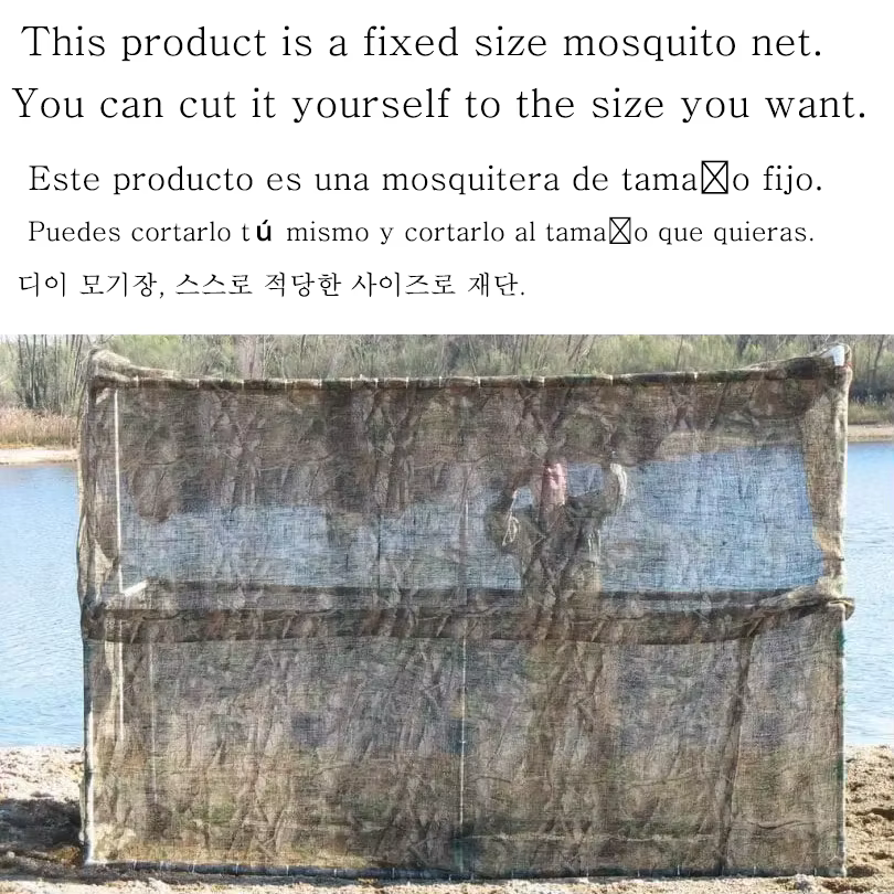 Mosquitera DIY extendida mostrando el tejido