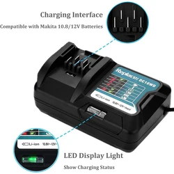 Makita DC10WD Cargador para baterías compatibles