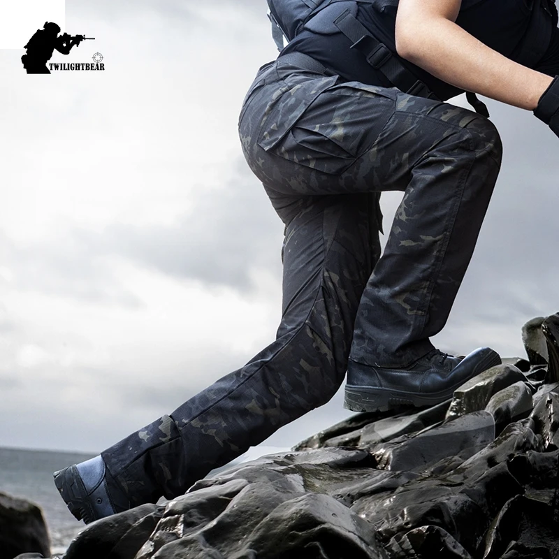 Pantalones Tácticos IX8 Impermeables Cargo Multi-Bolsillo Camuflaje Hombre - imagen 3