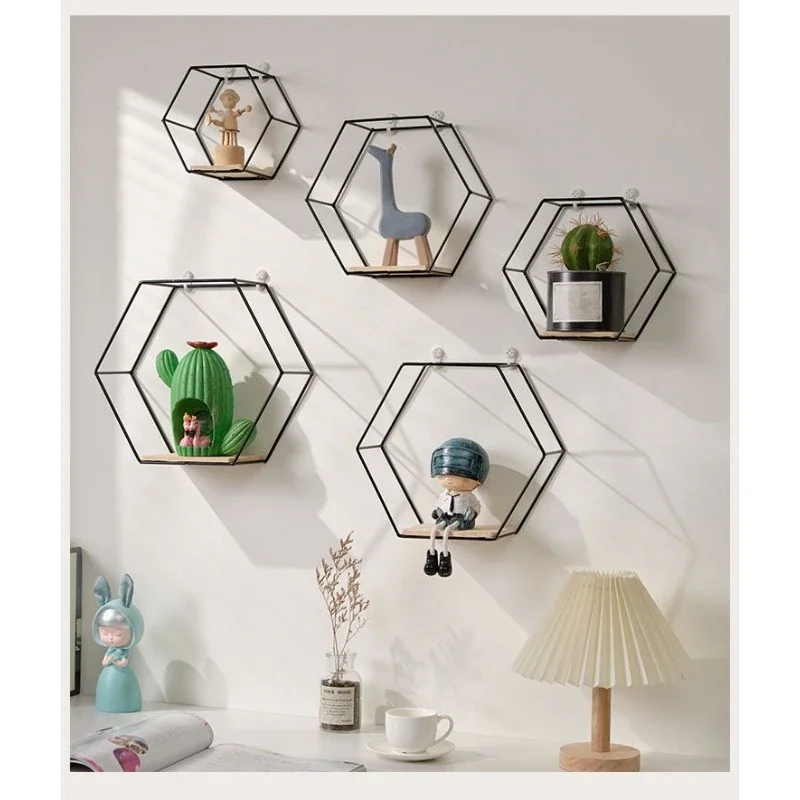 Estantes de hierro forjado para pared, repisa decorativa - imagen 5