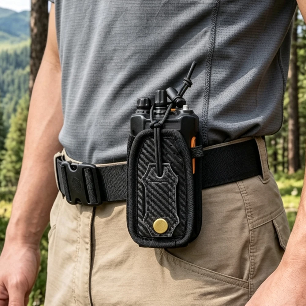 Funda MOLLE negra para actividades al aire libre