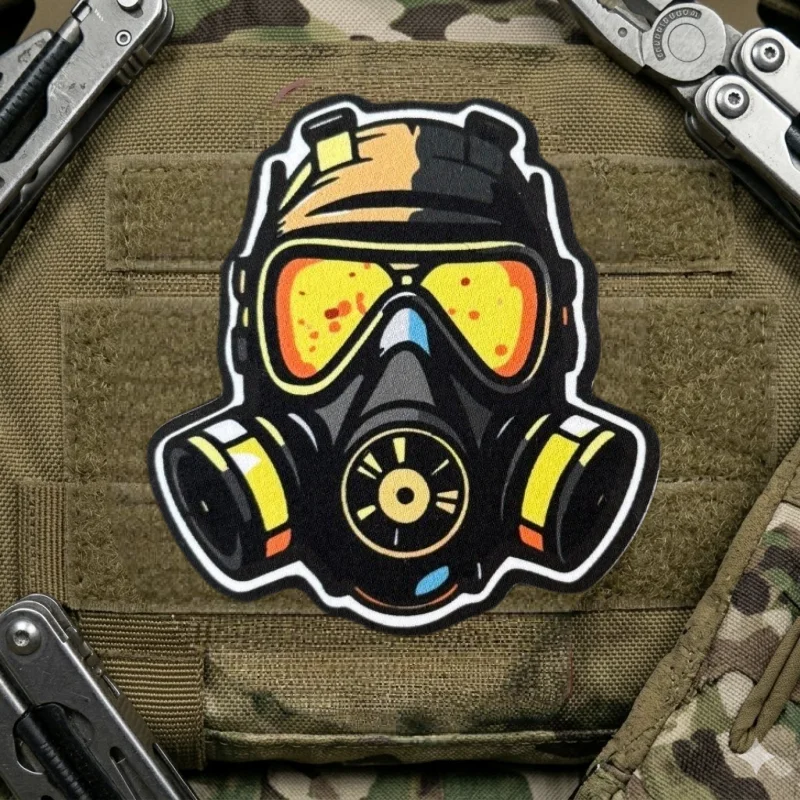 Parche táctico bomberos Mask con velcro para chaleco MOLLE - imagen 5