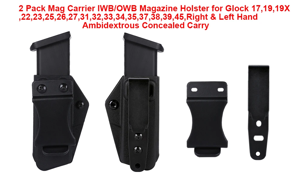 Pack de dos fundas Mag Carrier para cargadores Glock