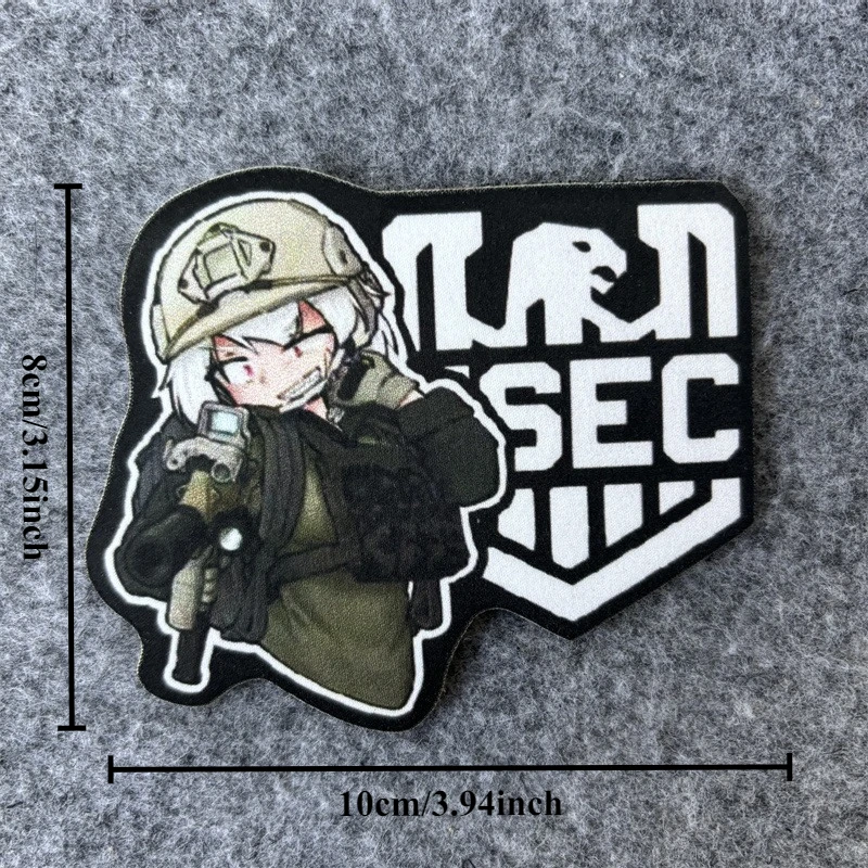 Parche táctico UCSE oso anime con moral y brazalete de gancho - imagen 5