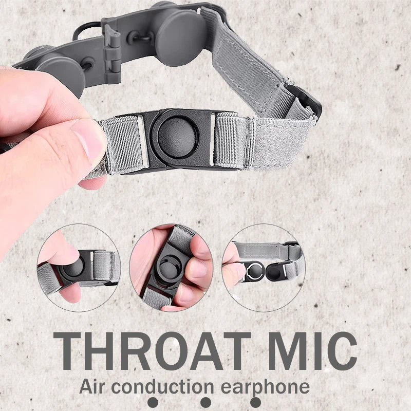 WADSN micrófono táctico laríngeo de garganta para walkie radio - imagen 3
