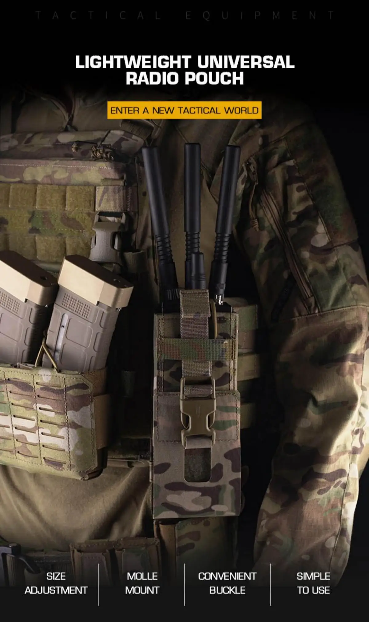 Funda universal para radio con sistema de ajuste