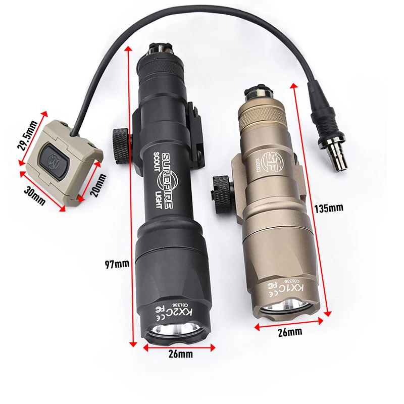 WADSN Linterna táctica M300A/M600C con interruptor de presión MLOK - imagen 5