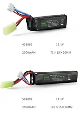 Batería LiPo recargable para airsoft y pistolas RC de juguetes