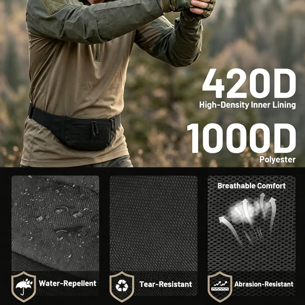 Funda táctica de pistola liberación rápida oculta riñonera - imagen 3