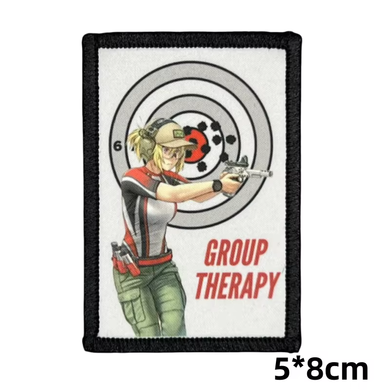 Parche táctico anime Pistola Theropy con Velcro para mochila - imagen 2