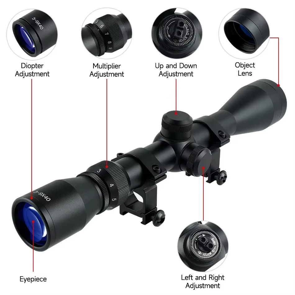 Mira táctica para rifle de caza, segundo plano focal y Picatinny - imagen 3