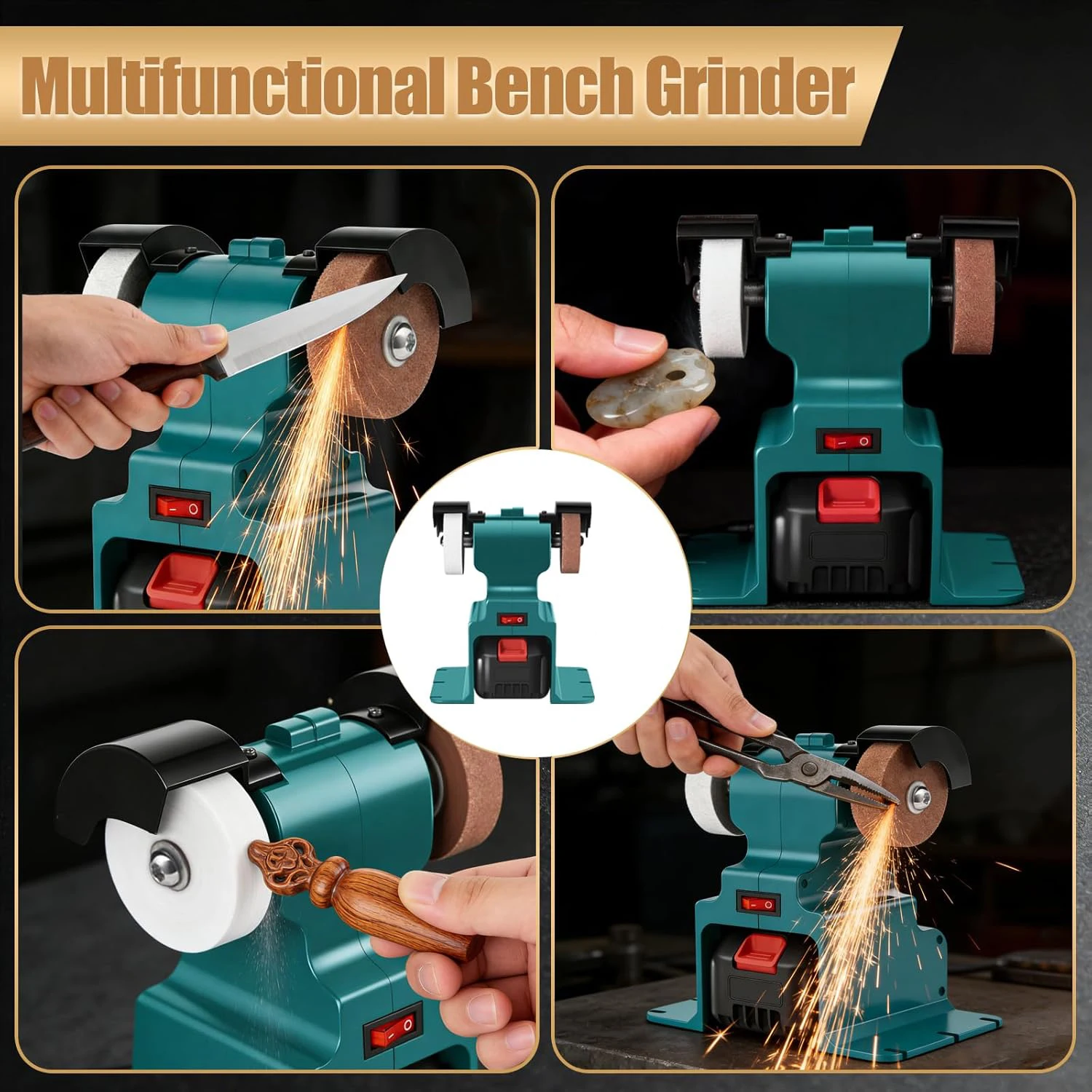 Makita amoladora de banco inalámbrica para afilar y pulir cuchillos - imagen 5