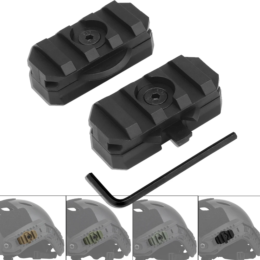 Adaptadores laterales para casco táctico FAST, guía ARC Picatinny
