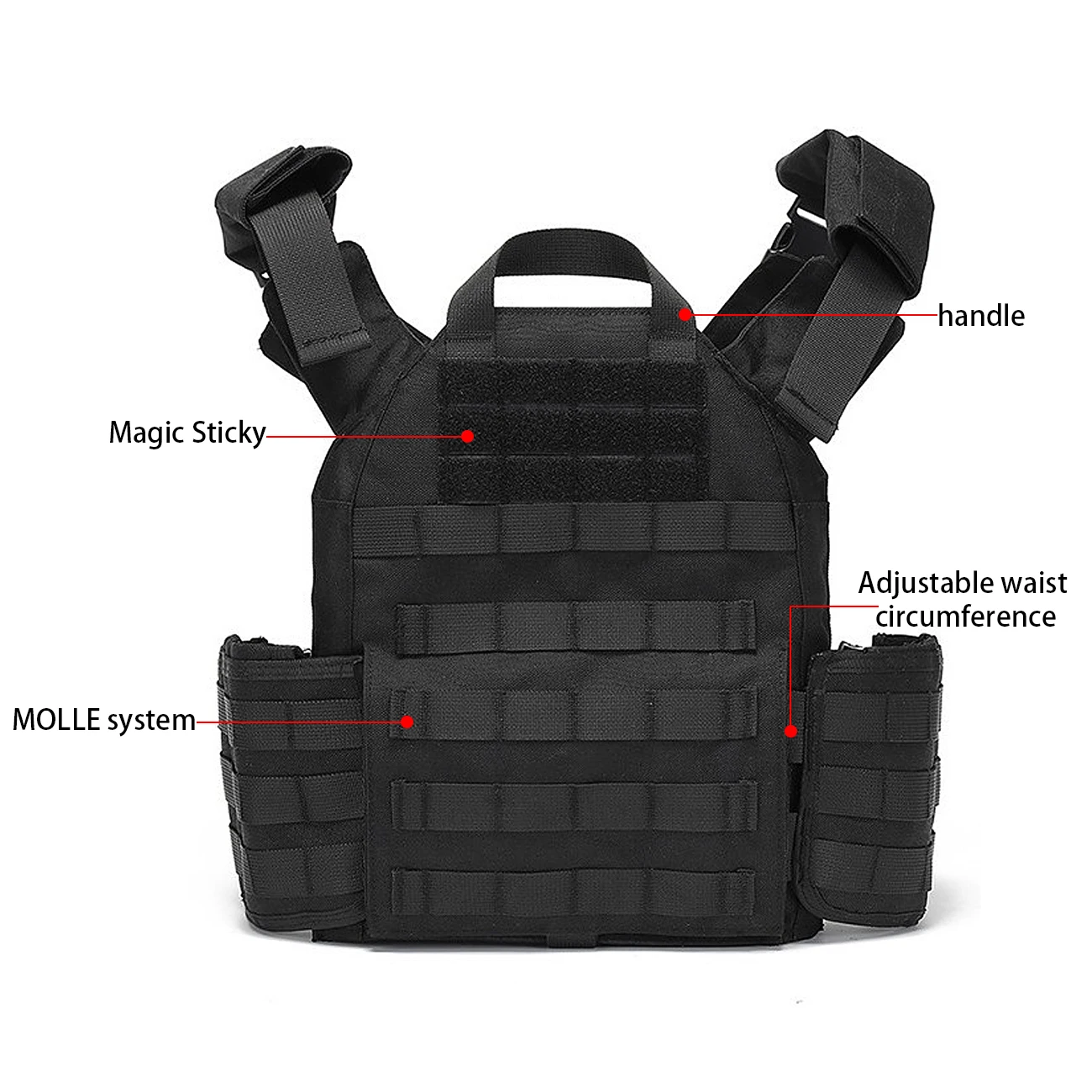 Panel MOLLE con accesorios montados