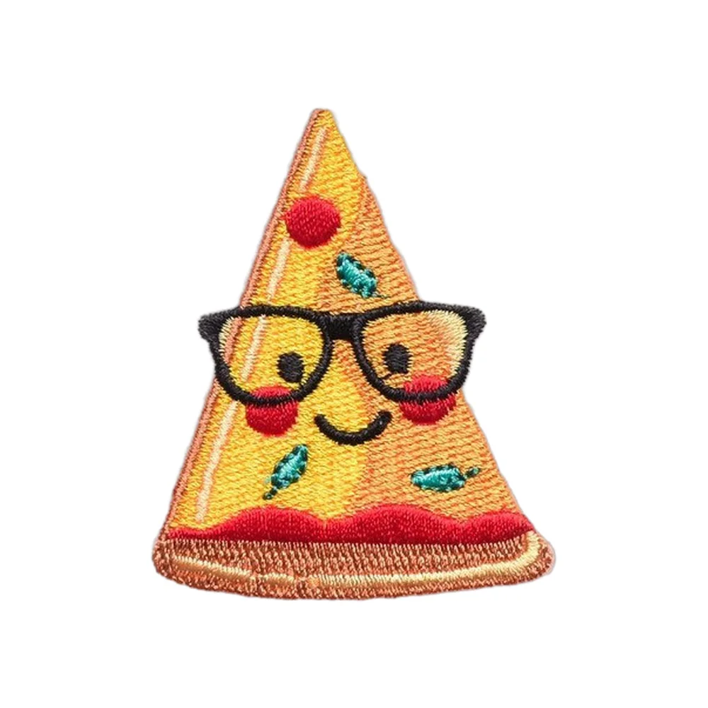 Parche táctico bordado pizza dibujo animado con velcro