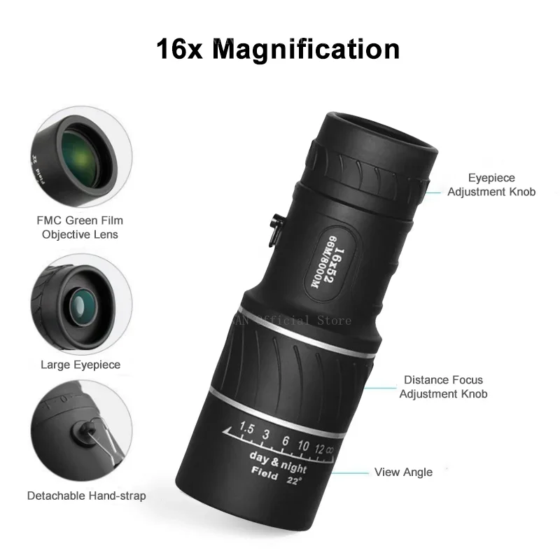 Telescopio monocular de largo alcance HD para camping y caza - imagen 4